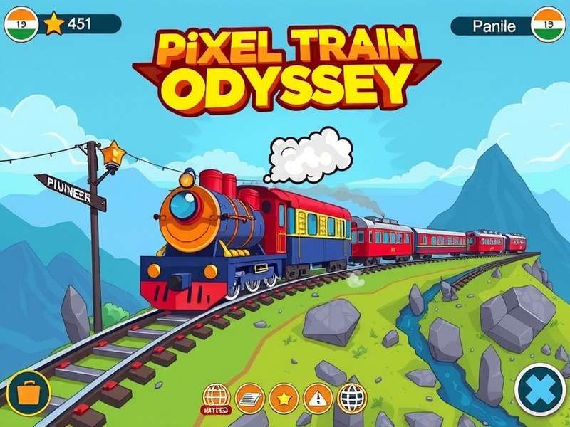 Pixel Train Odyssey game screenshot in India setting